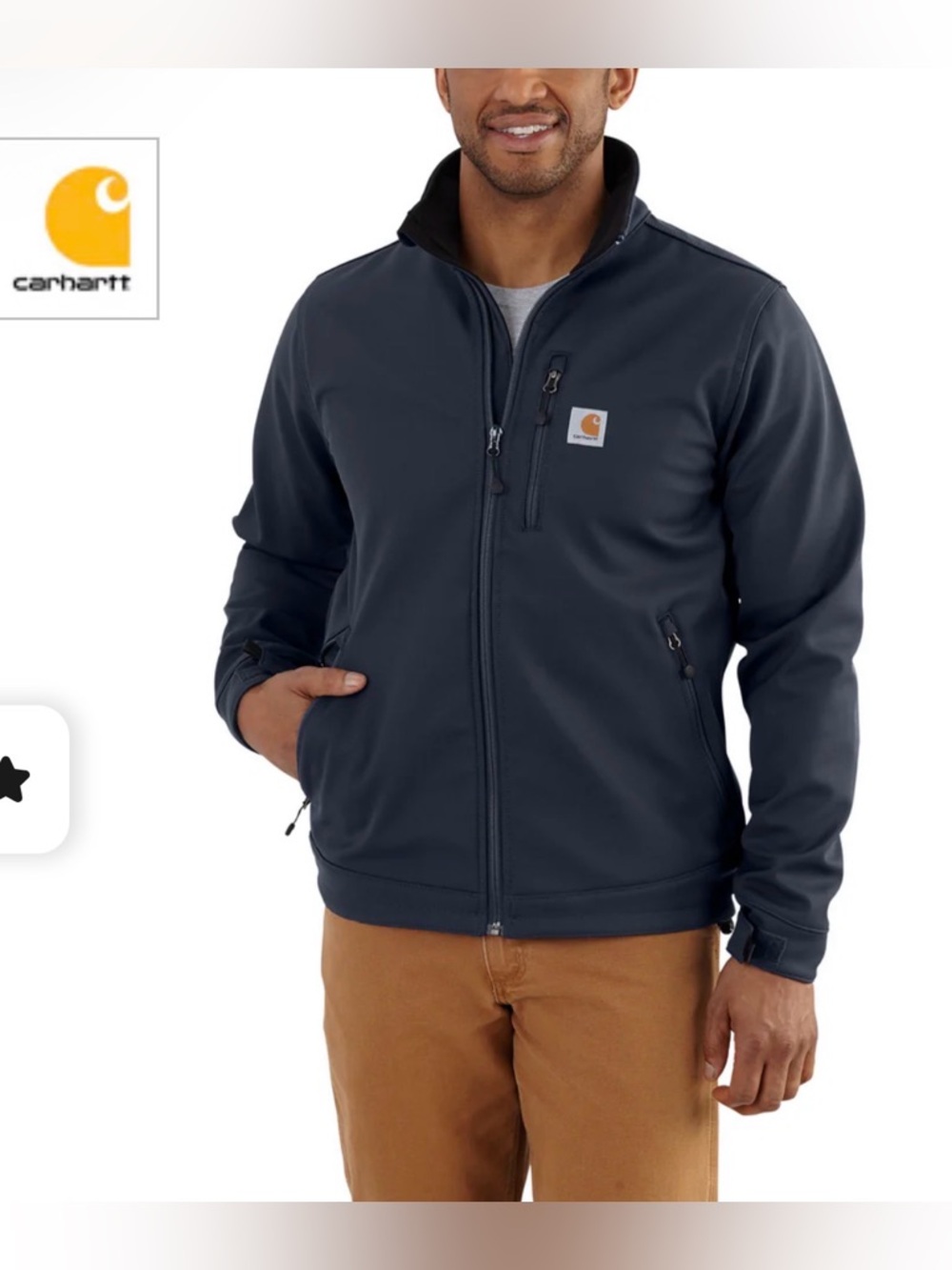 NEW Men's Crowley Water Resistant Softshell
Jacket Rain Defender Size XL Black